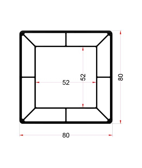80x80 Box Profile EN27