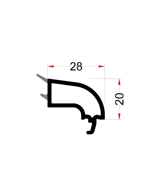 Klasline 20mm Oval Glazing Bead EN106