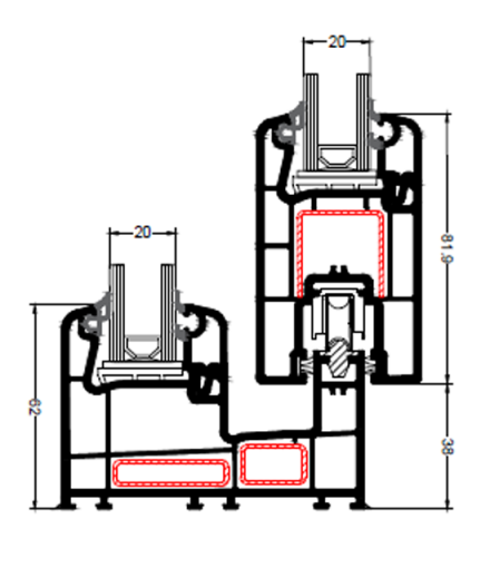 Sliding Single Rail Frame Sash Application