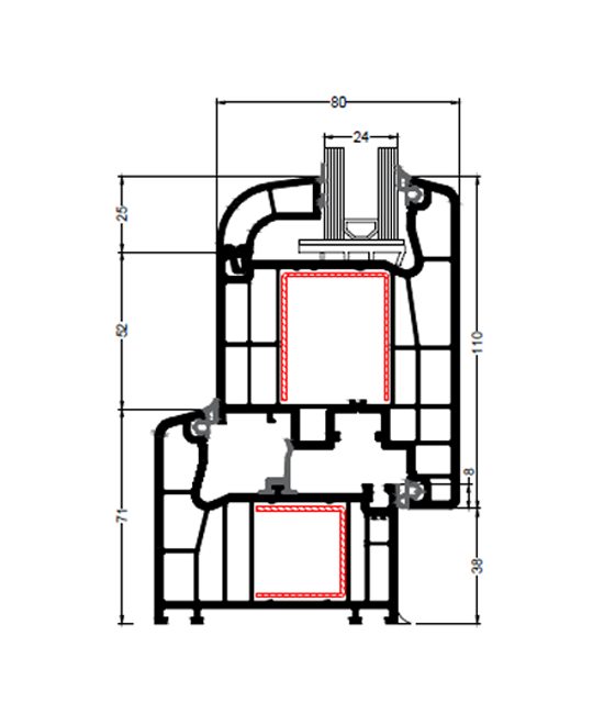 Frame Outward Opening Door Sash Application