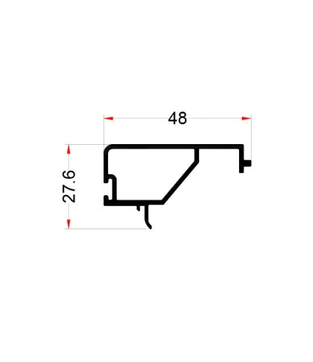 Single Rail Sliding Frame Threshold Cover Profile EN69