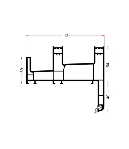 Fly Screen Skirted Frame Profile 6cm EN941