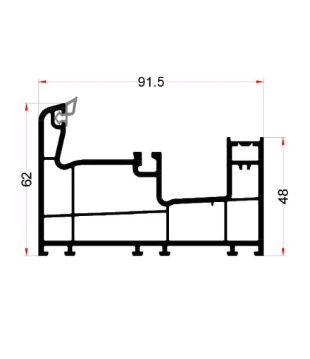 Single Rail Frame Profile EN93