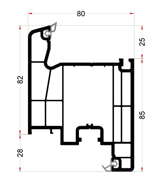 Door Sash Profile EN74