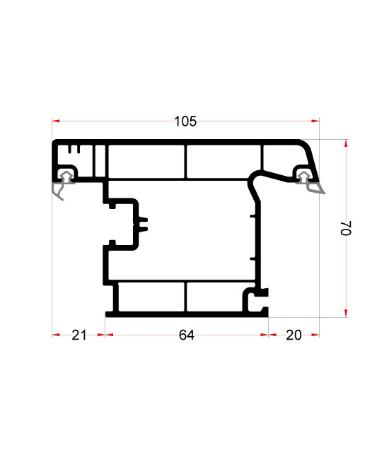 Klasline Plus Outward Opening Door Sash EN22
