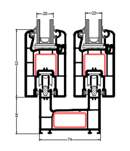 Sliding Double Rail Frame Sash Application