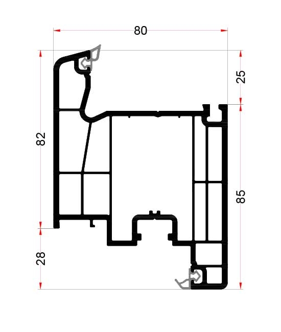 Door Sash Profile EN741