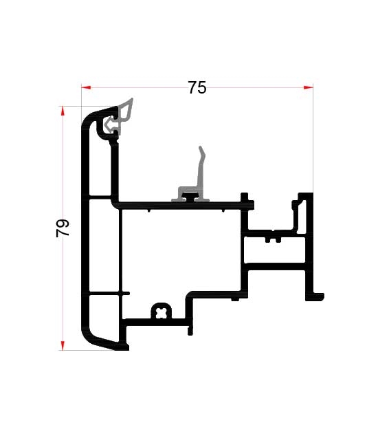 Movable Mullion Profile EN26